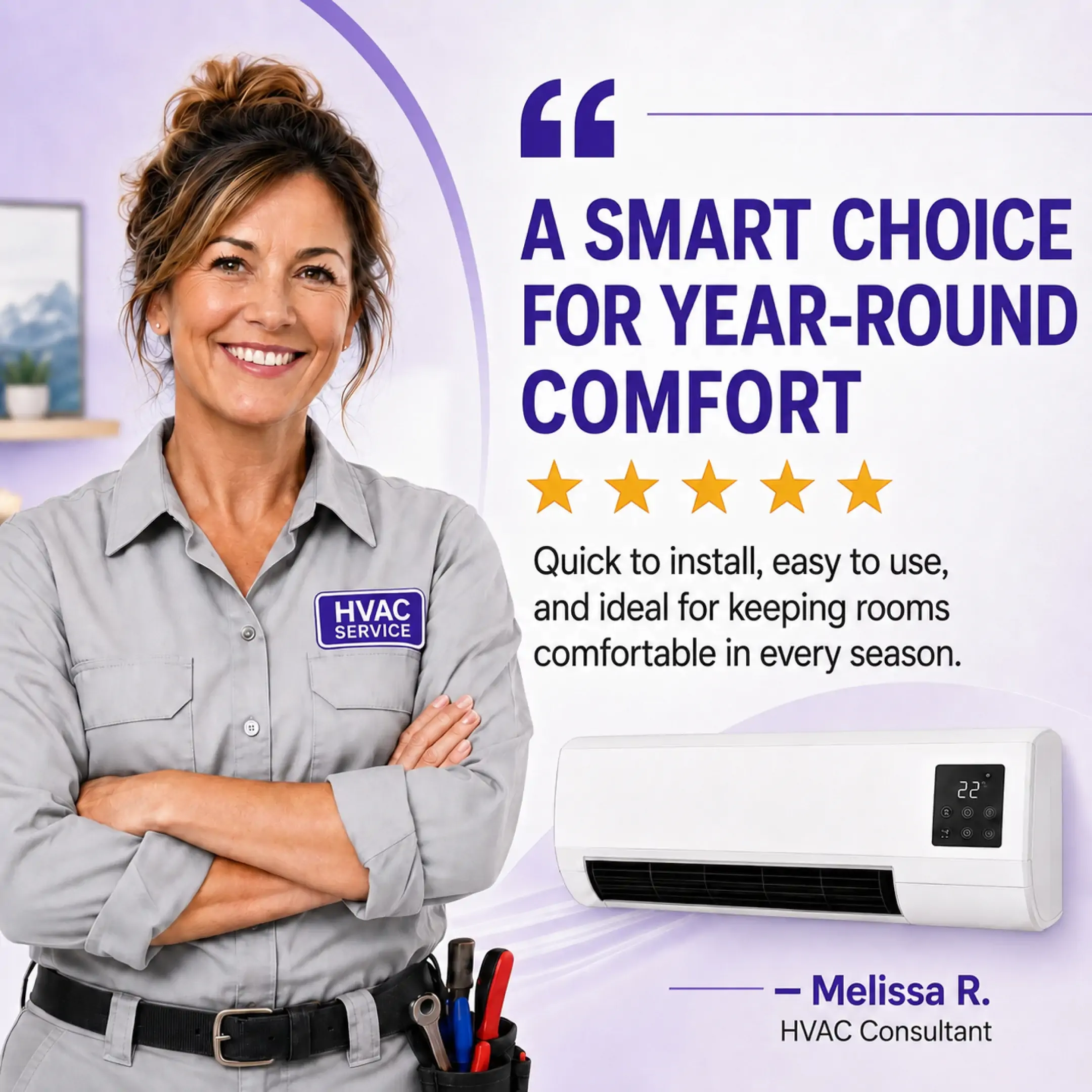 HVAC consultant recommending LifeGauge Breeze for year-round comfort